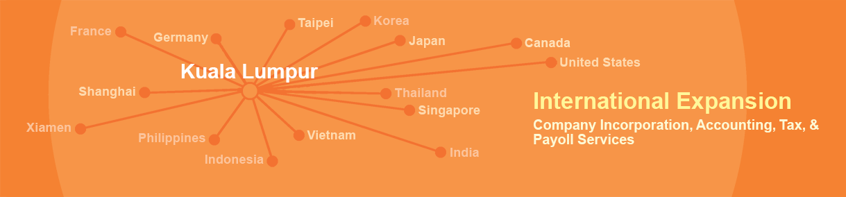 International Expansion for Companies based in KUL: Evershine company registration, accounting, tax, payroll services assist your company to expand the business internationally.